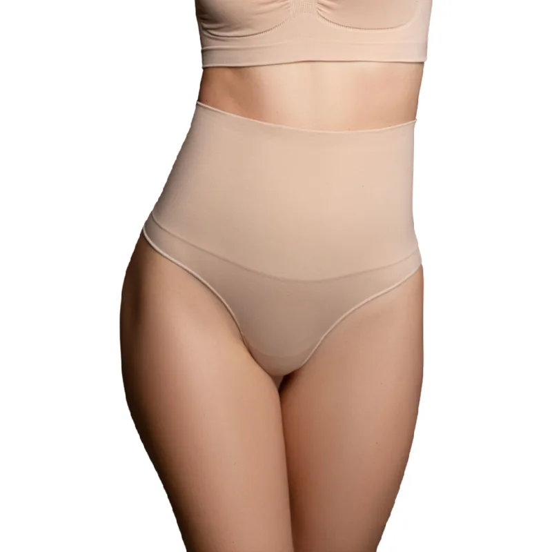 BYE-BRA - FAJA SIN COSTURAS ESTILO TANGA BEIGE TALLA