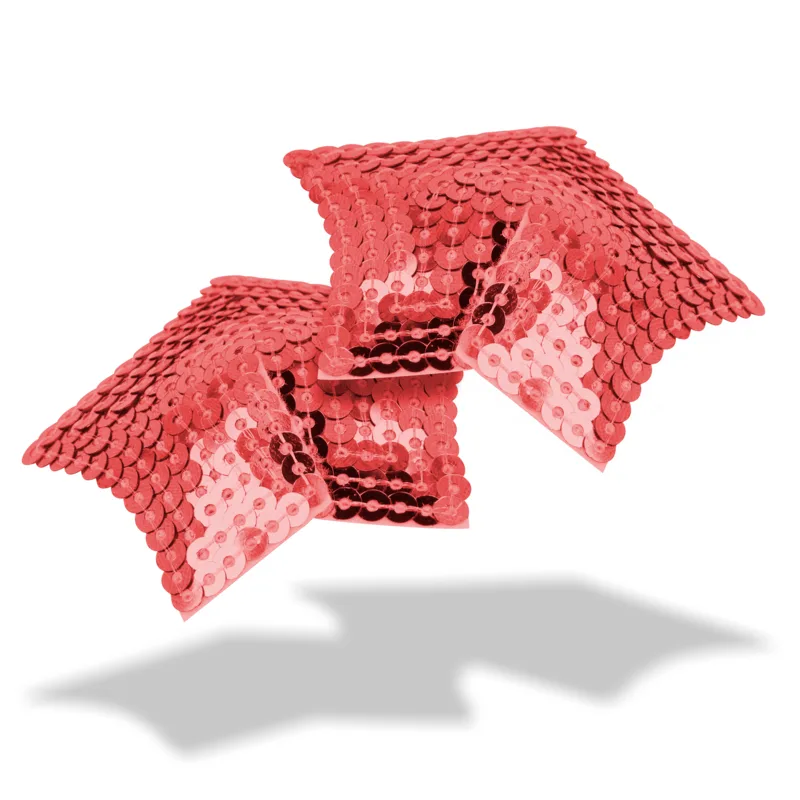 PEZONERAS ESTRELLA LENTEJUELAS ROJO