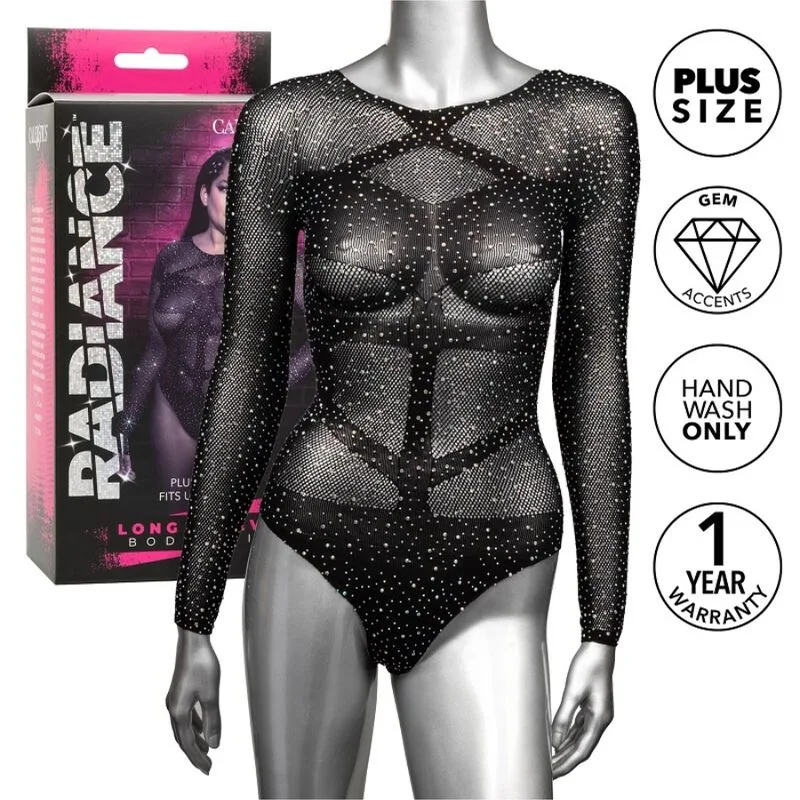 RADIANCE BODY DE MANGA LARGA PEDRERÍA TALLA GRANDE