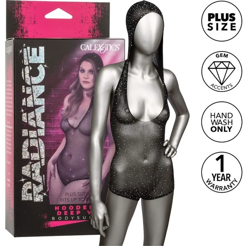 RADIANCE BODY CON CAPUCHA Y ESCOTE EN V PRONUNCIADO TALLA GRANDE