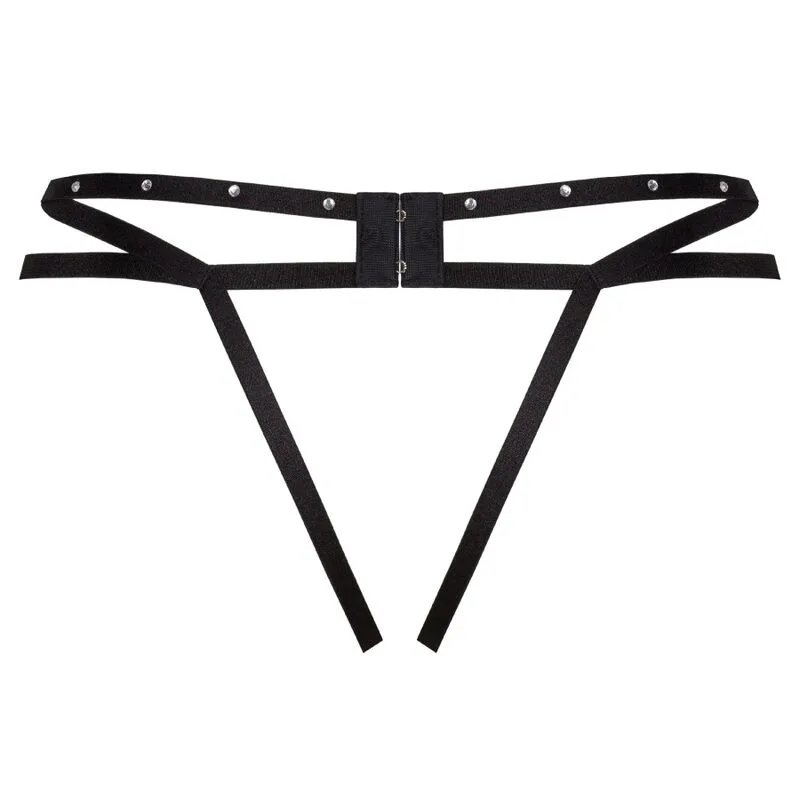 LIVCO CORSETTI FASHION - NOMADE TANGA CROTCHLESS NEGRO