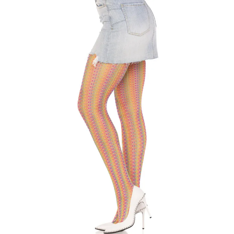 MEDIAS DE CROCHET MULTICOLOR