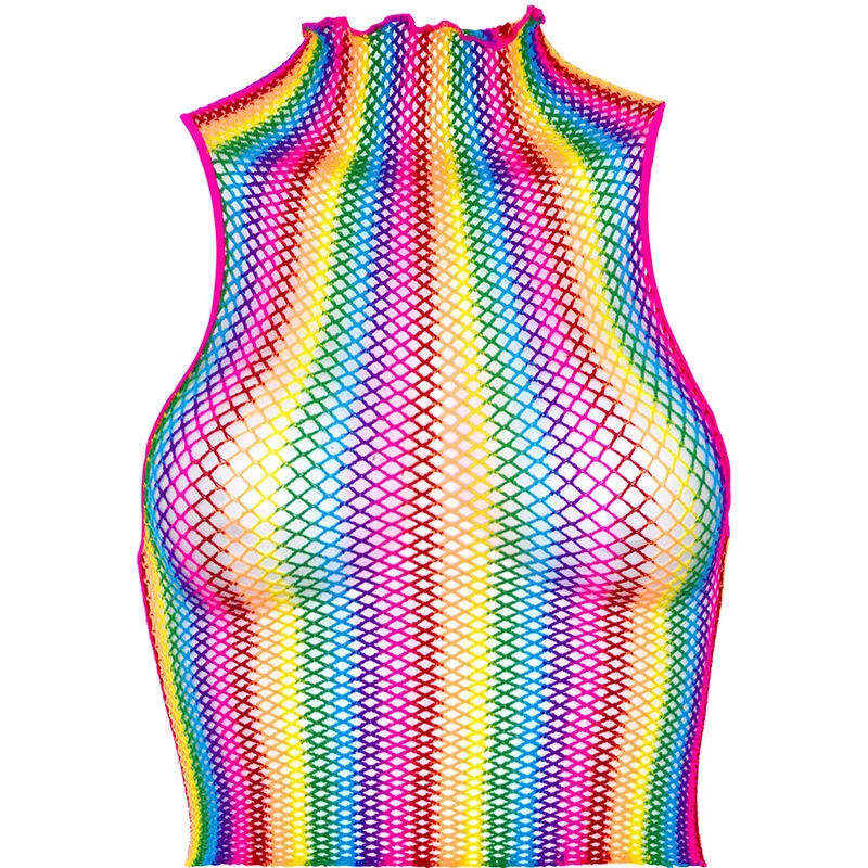 TOP DE REJILLA MULTICOLOR