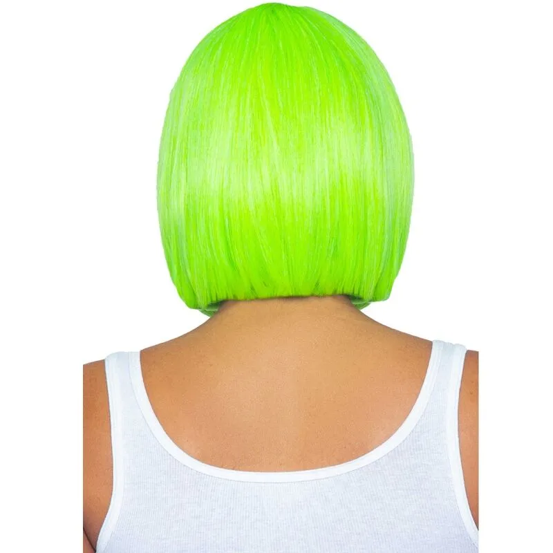 PELUCA BOB FLUORESCENTE VERDE NEON