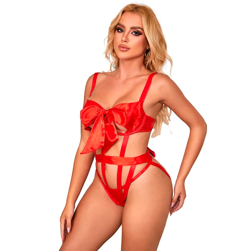 954468 BODY SEXY CALADO CON LAZO ROJO S/M