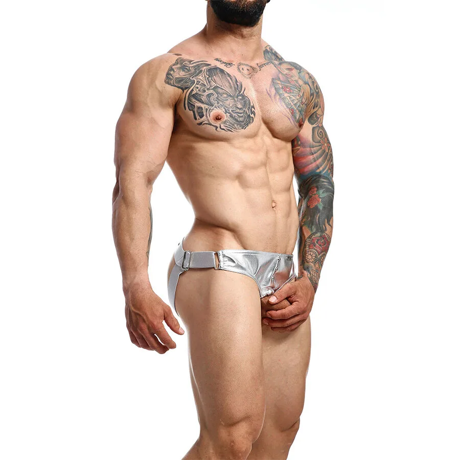 DNGEON JOCKSTRAP ANILLO PARA EL PENE PLATEADO TALLA ÚNICA