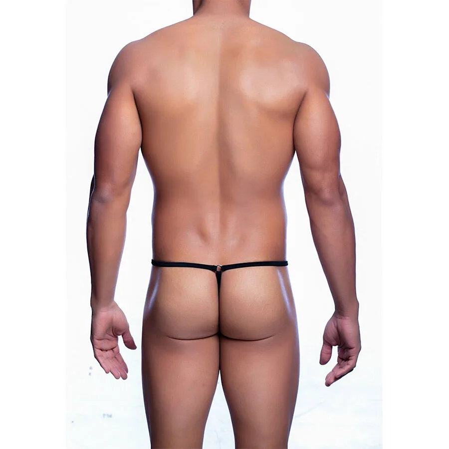 TANGA NEGRO CON FORMA DE LAGRIMA TALLA