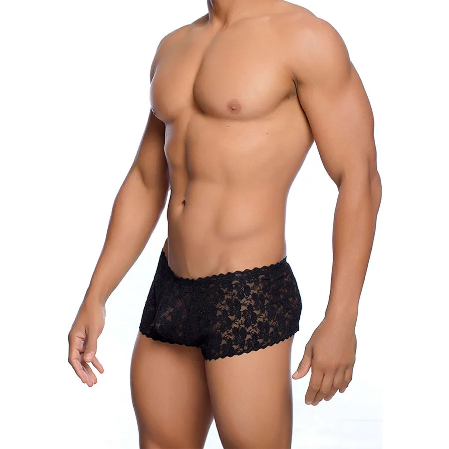 BOXER ENCAJE NEGRO TALLA