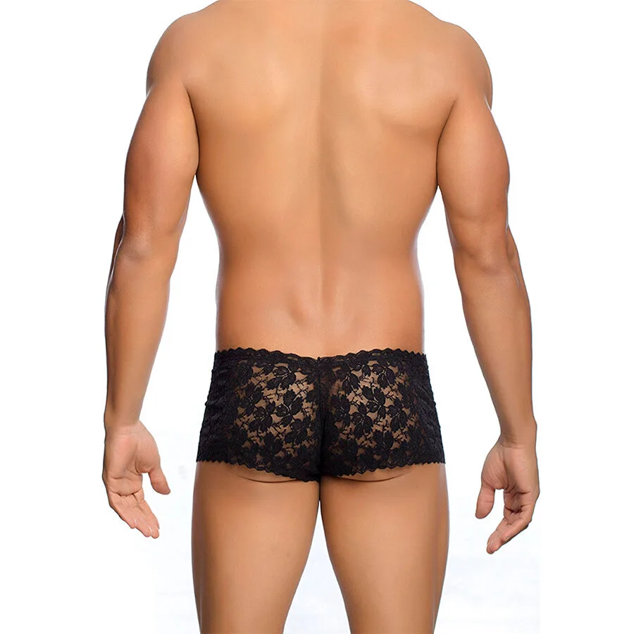 BOXER ENCAJE NEGRO TALLA