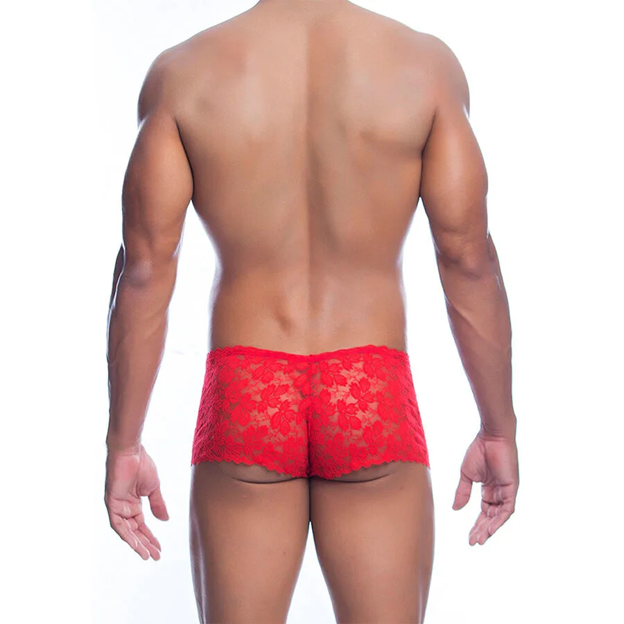BOXER ENCAJE ROJO TALLA