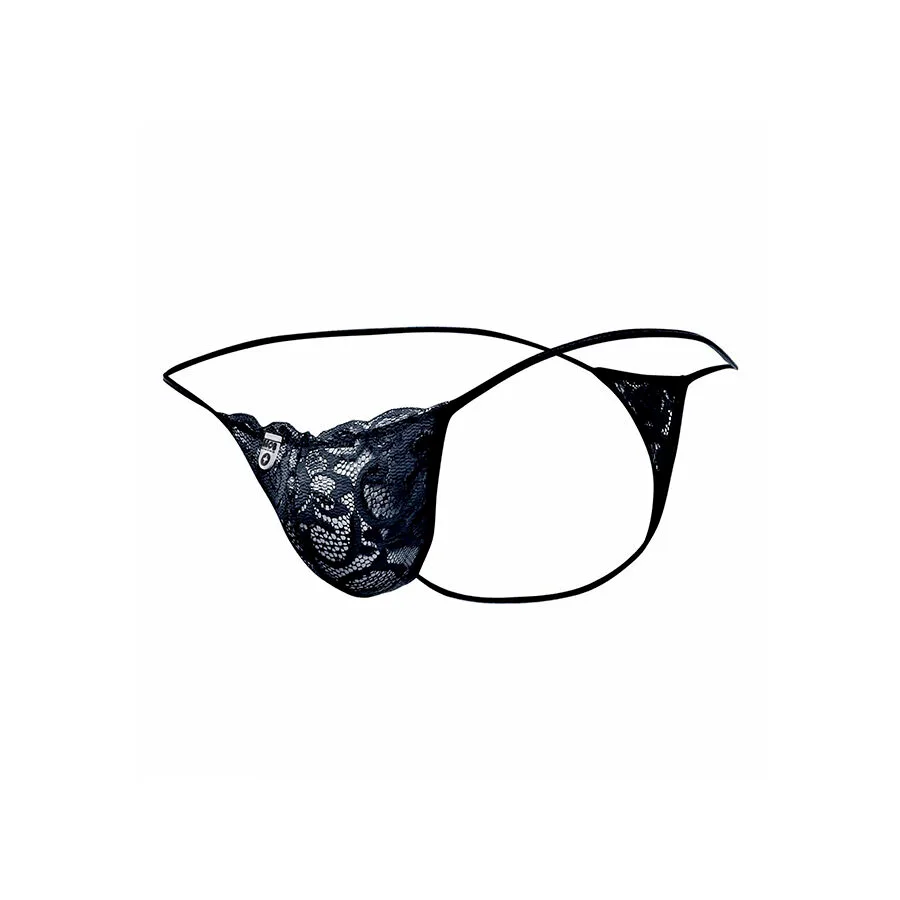 TANGA DE ENCAJE NEGRO TALLA