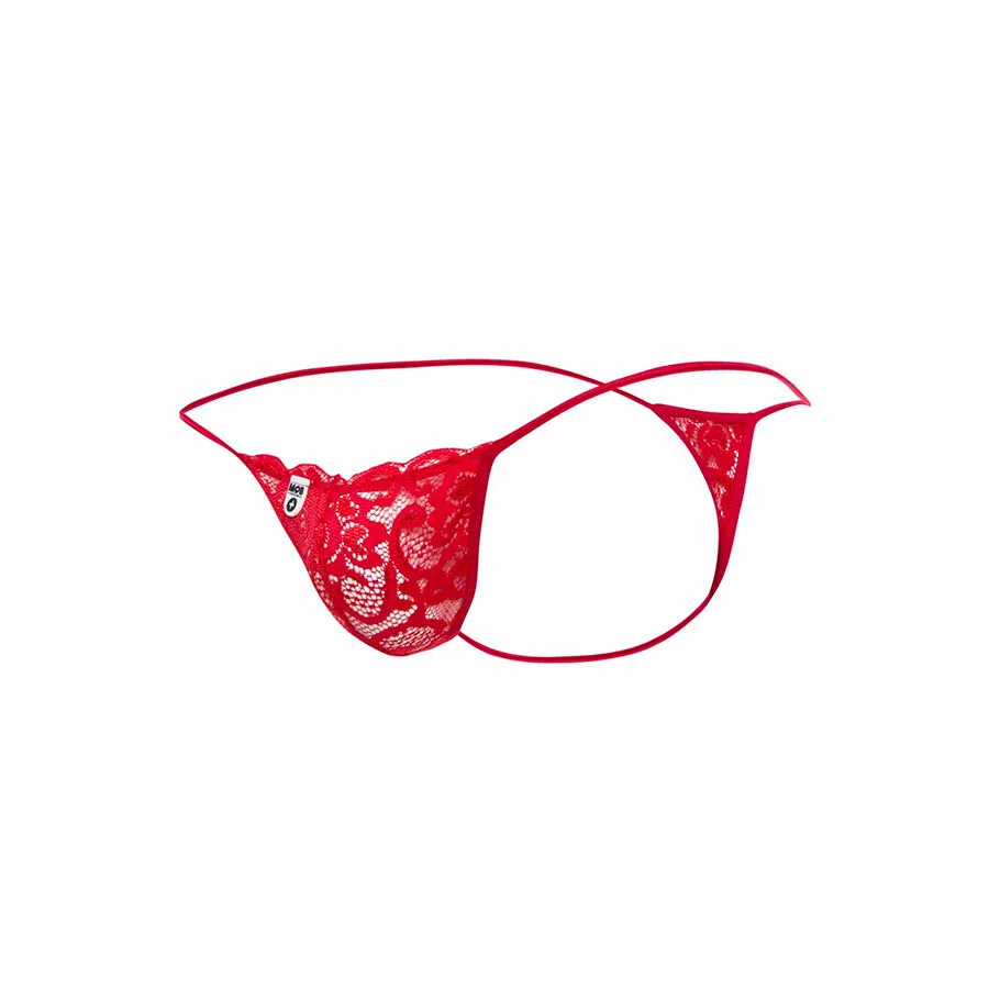 TANGA DE ENCAJE ROJO TALLA