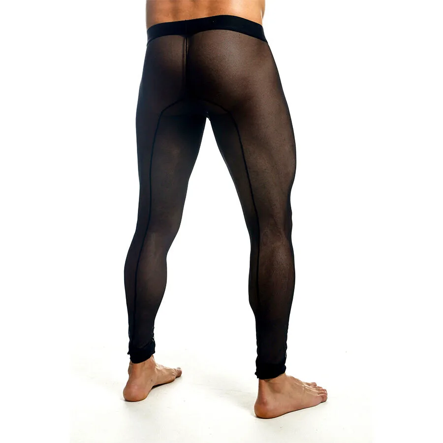 MEDIAS DE MALLAS TRANSPARENTES NEGRAS TALLA