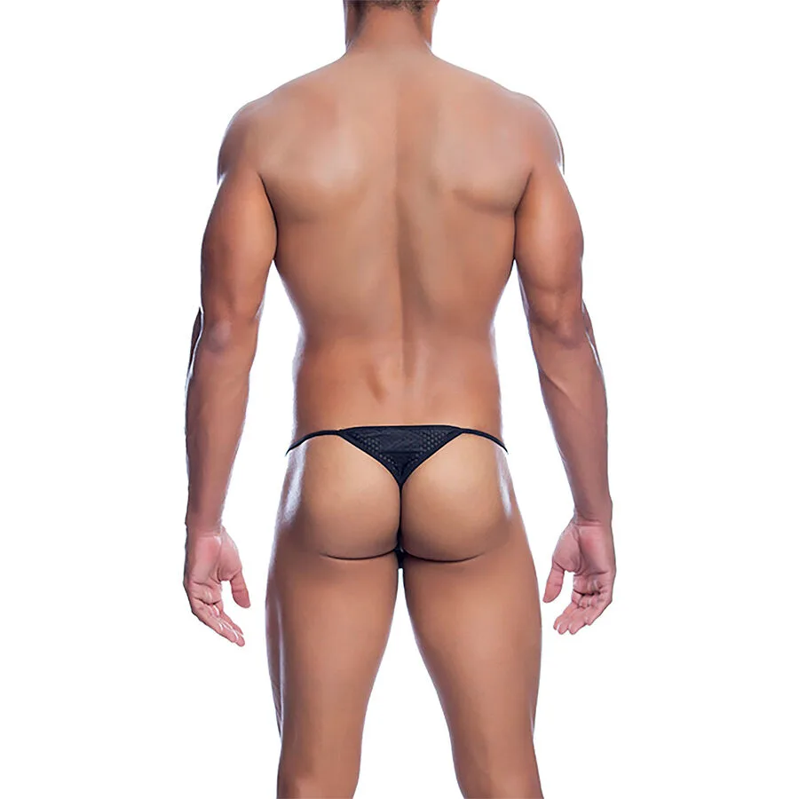 V-STRING DE MICROFIBRA NEGRA TALLA