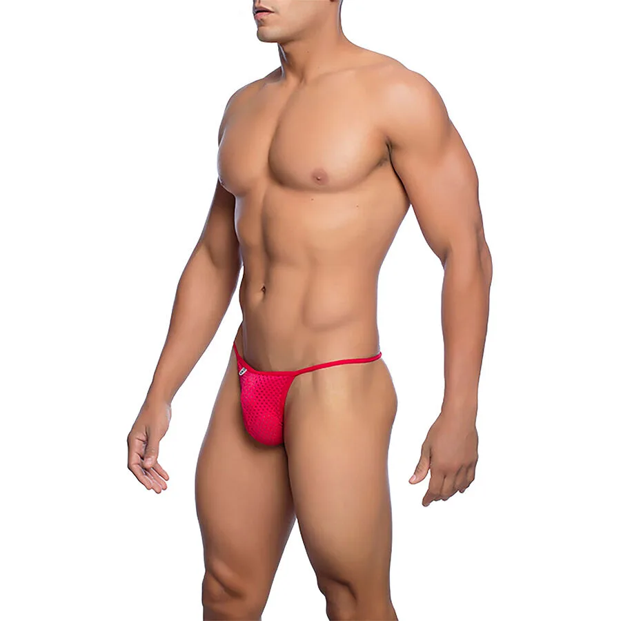 V-STRING DE MICROFIBRA ROJA TALLA