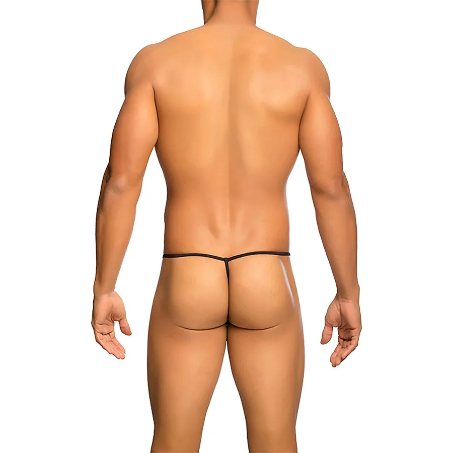TANGA TRANSPARENTE CON FORMA DE T NEGRO TALLA