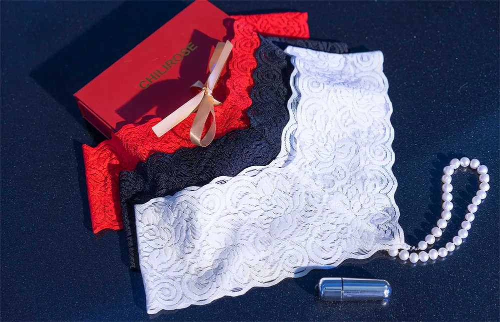 TANGA DE PERLAS CR-4395 ROJO CON BALA VIBRADORA