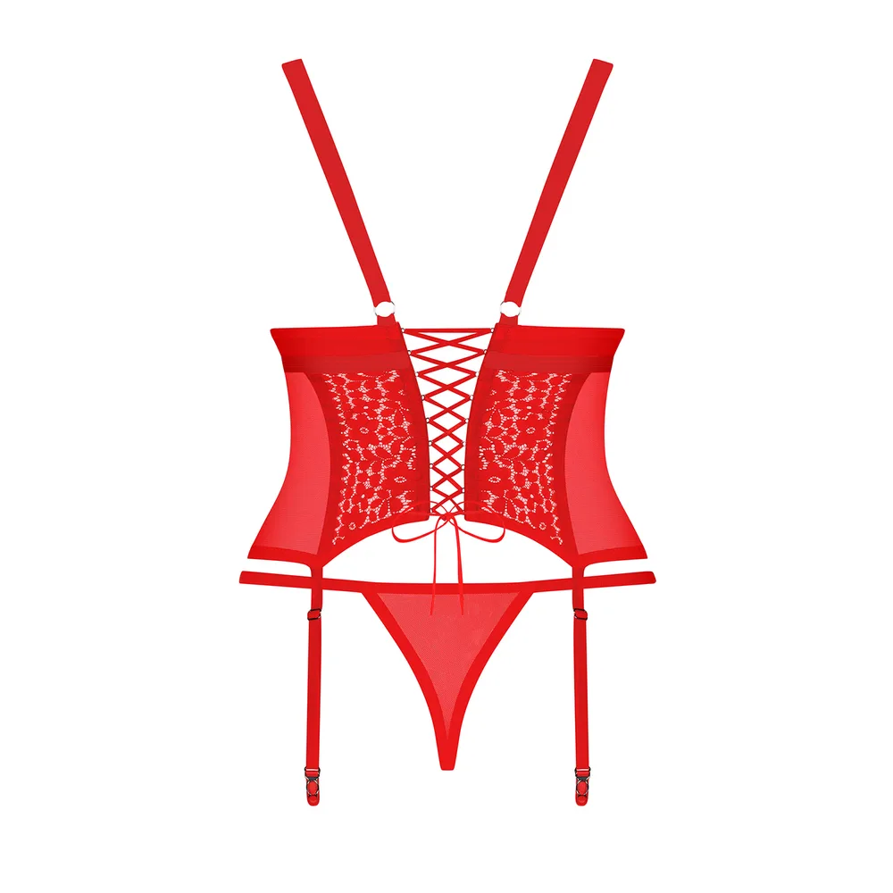 CORSÉ Y TANGA BLOSSMINA TALLA QUEEN OBSESSIVE