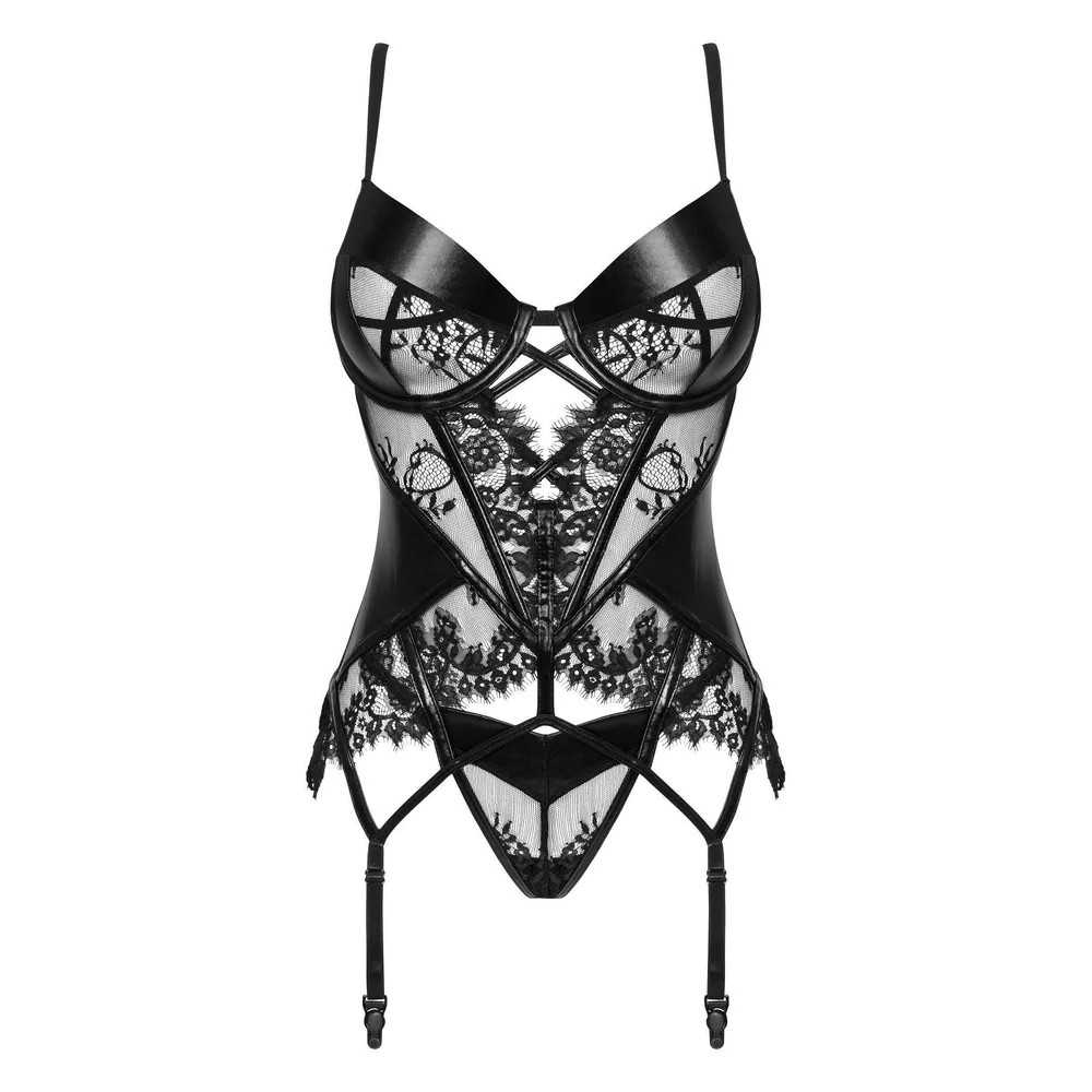 CORSÉ Y TANGA LEONELA NEGRO BEAUTY NIGHT FASHION