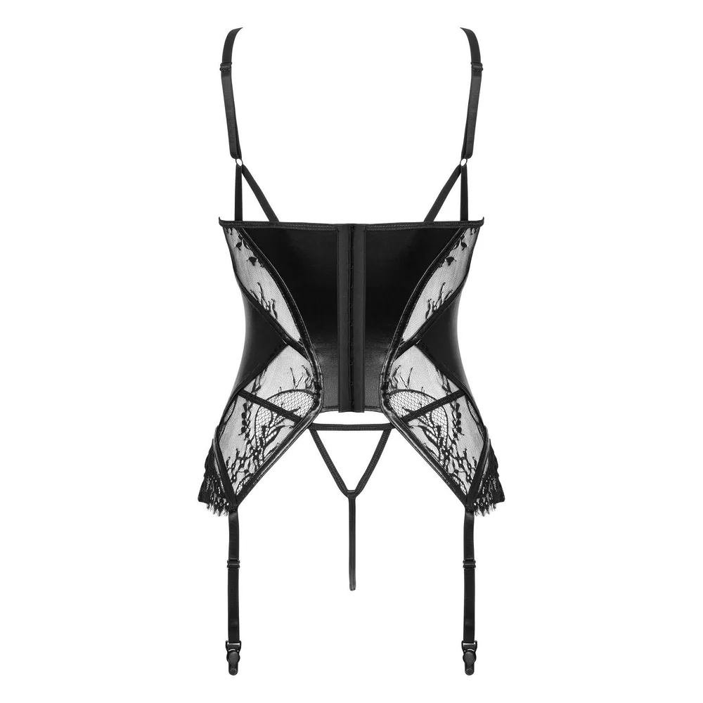 CORSÉ Y TANGA LEONELA NEGRO BEAUTY NIGHT FASHION