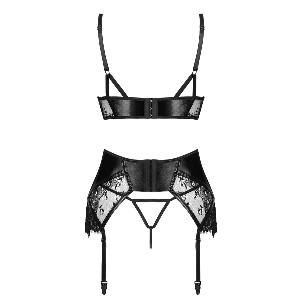 CONJUNTO DE 3 PIEZAS LEONELA NEGRO BEAUTY NIGHT FASHION