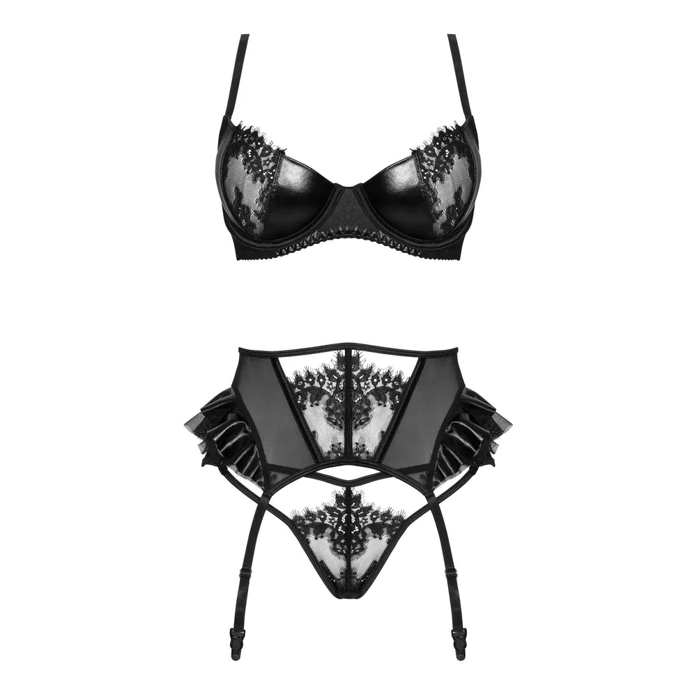 CONJUNTO DE 3 PIEZAS RAFAELLA NEGRO BEAUTY NIGHT FASHION