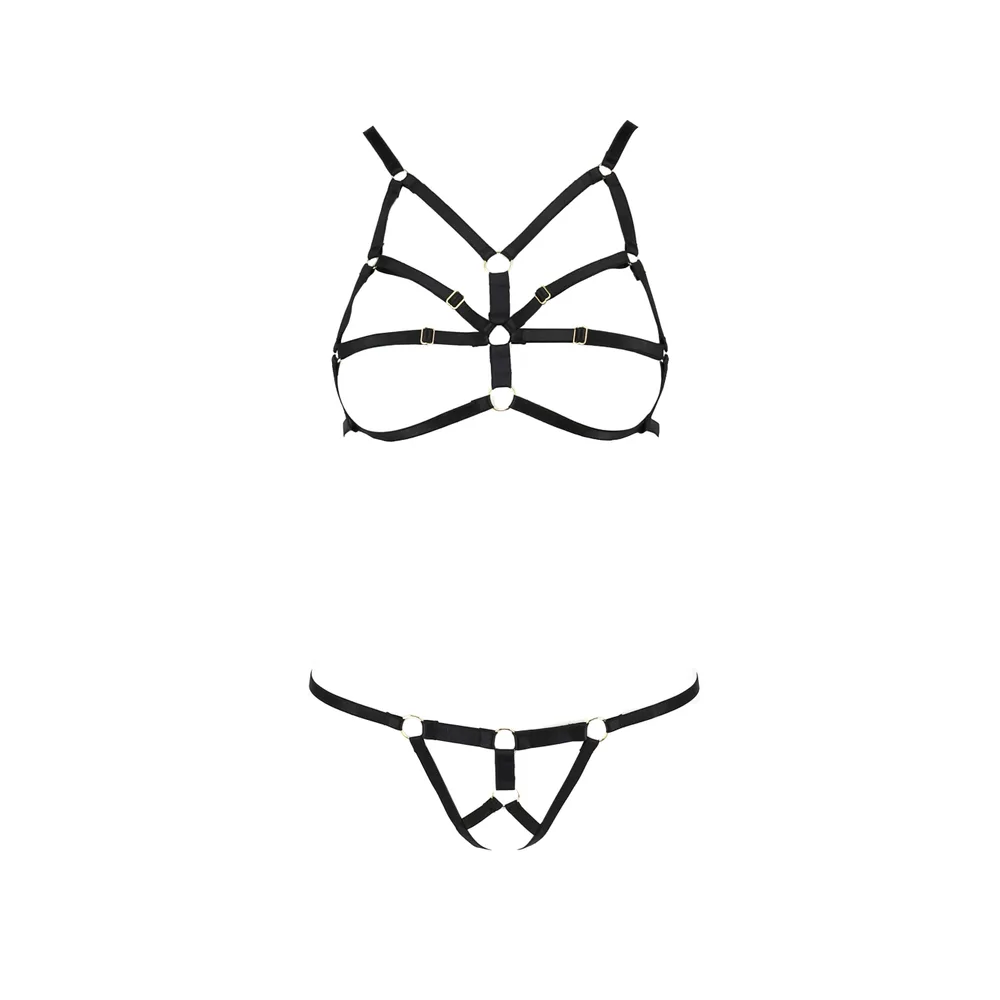 CONJUNTO DE 2 PIEZAS ARMANDA NEGRO DEVIL COLLECTION PASSION