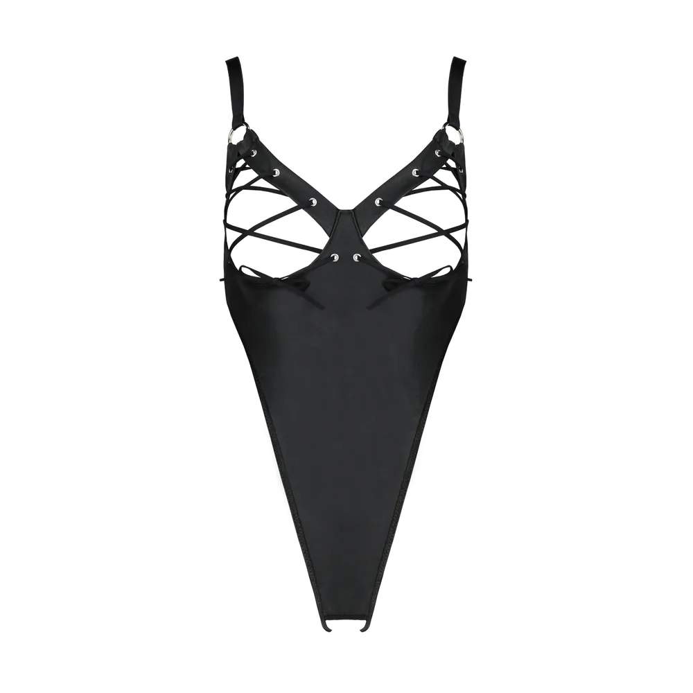 BODY CELIN NEGRO TALLA QUEEN PASSION