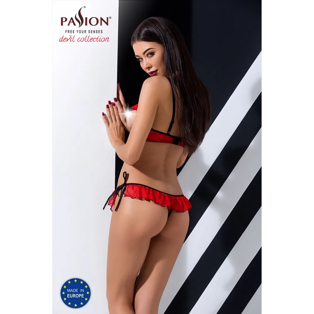 CONJUNTO DE 2 PIEZAS CHERRY ROJO DEVIL COLLECTION PASSION