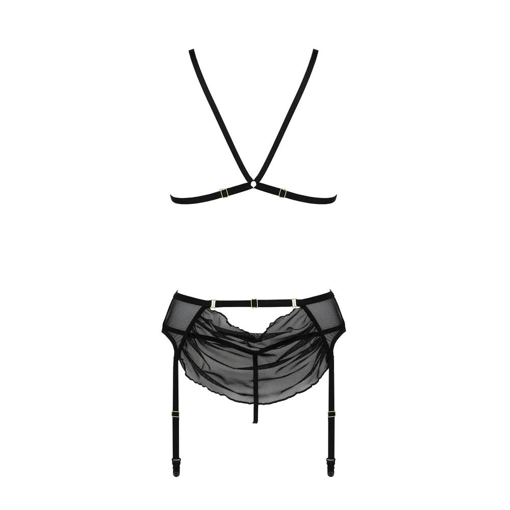 CONJUNTO DE 3 PIEZAS DELIENA NEGRO PASSION