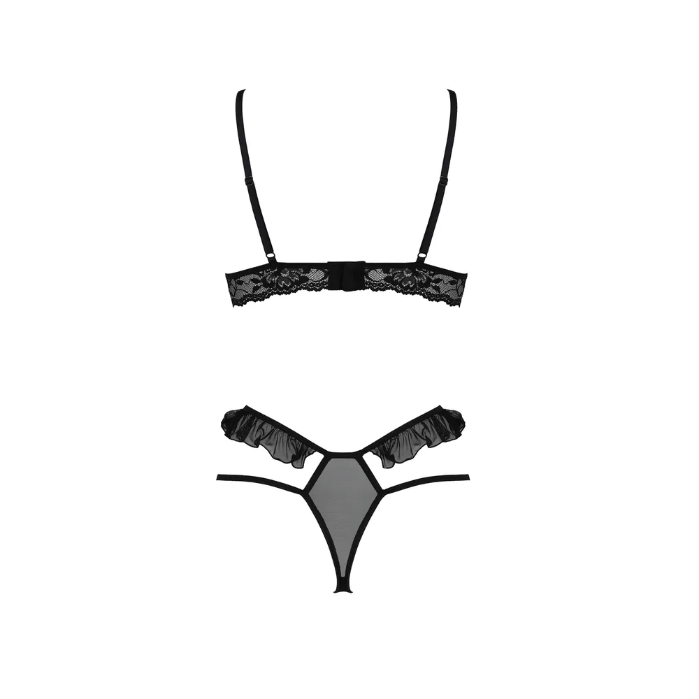 CONJUNTO DE 2 PIEZAS DOLLY NEGRO EROTIC LINE TALLA QUEEN PASSION