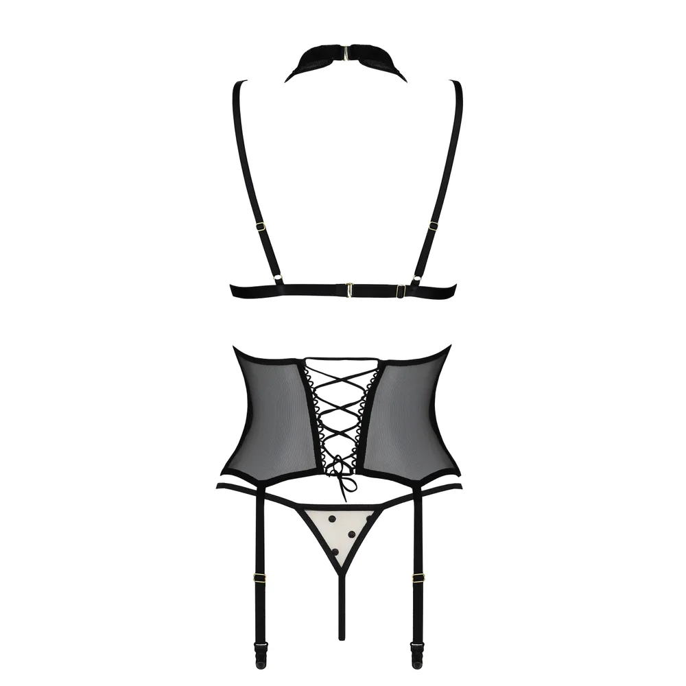 CORSÉ Y TANGA DOMINICA BEIGE DEVIL COLLECTION PASSION