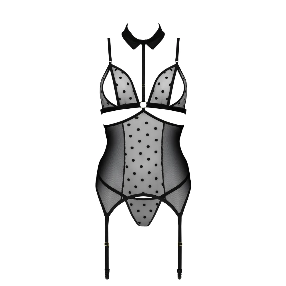 CORSÉ Y TANGA DOMINICA NEGRO DEVIL COLLECTION PASSION