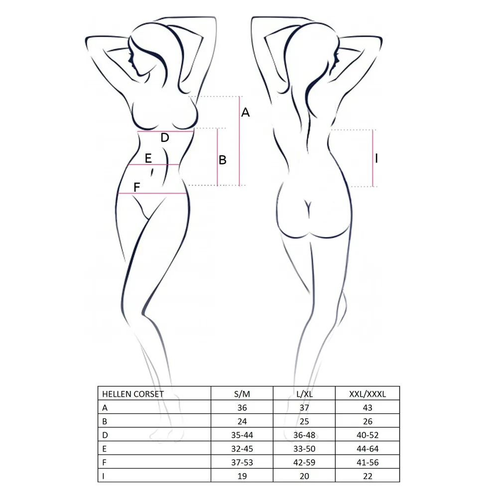 CORSÉ Y TANGA HELLEN NEGRO EROTIC LINE PASSION