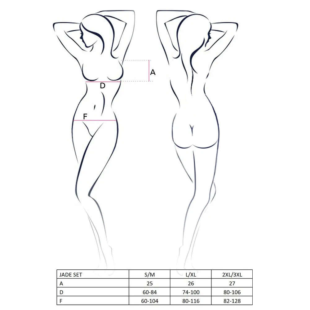 CONJUNTO DE 2 PIEZAS JADE NEGRO DEVIL COLLECTION PASSION