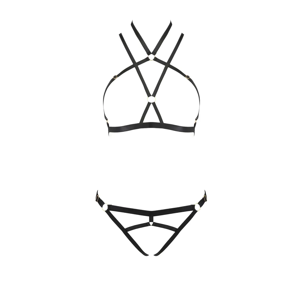 CONJUNTO DE 2 PIEZAS KELIS NEGRO DEVIL COLLECTION PASSION