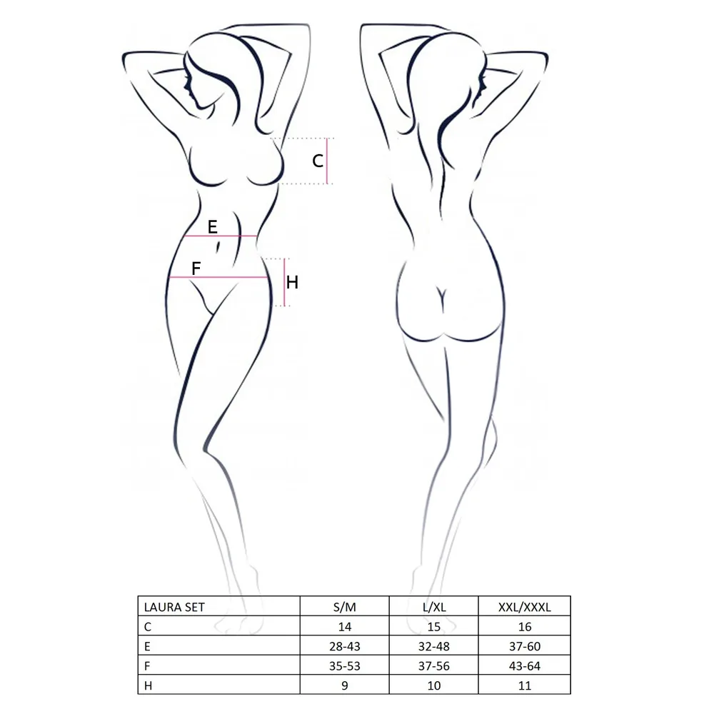 CONJUNTO DE 3 PIEZAS LAURA NEGRO PASSION