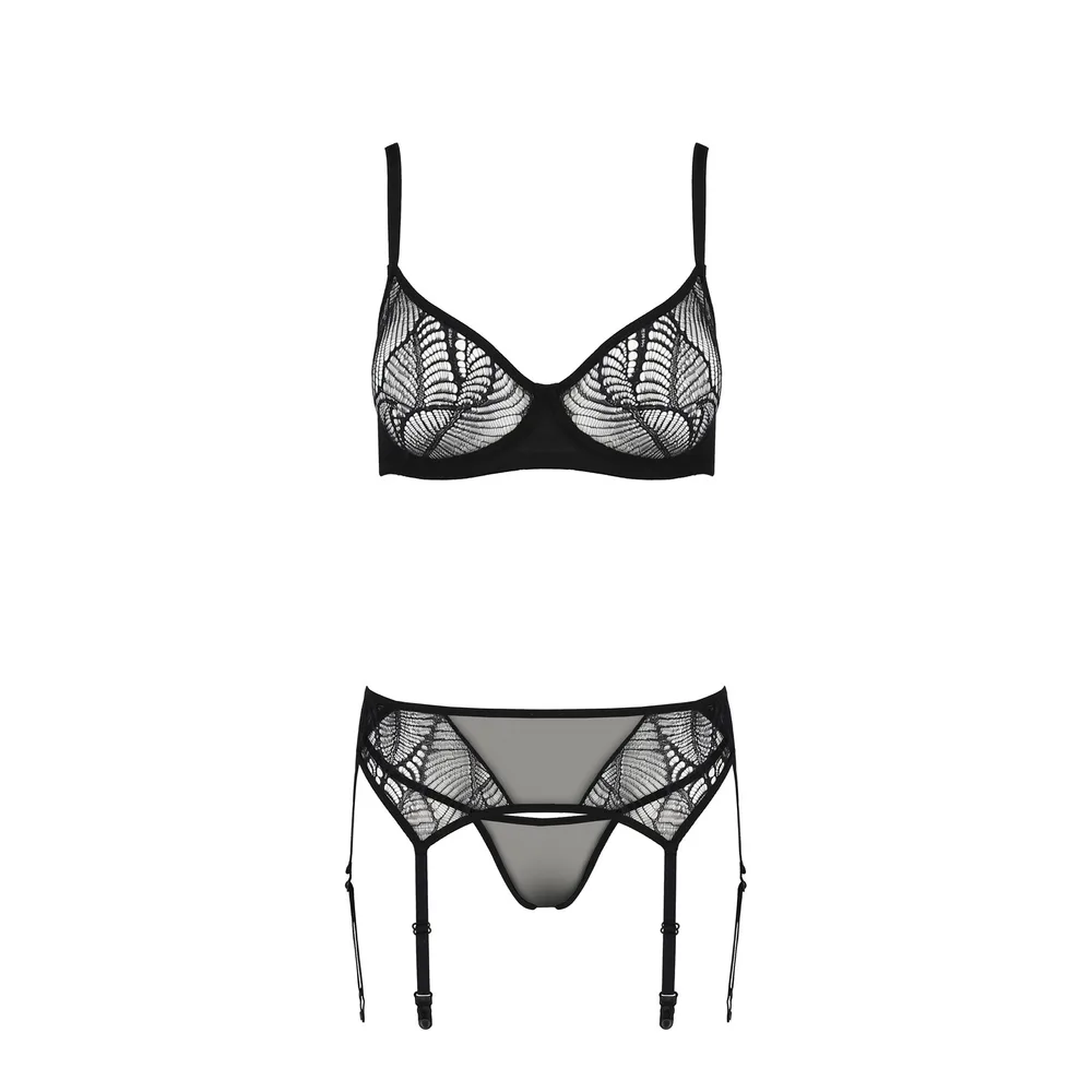 CONJUNTO DE 3 PIEZAS LEAFA NEGRO ECO COLLECTION PASSION