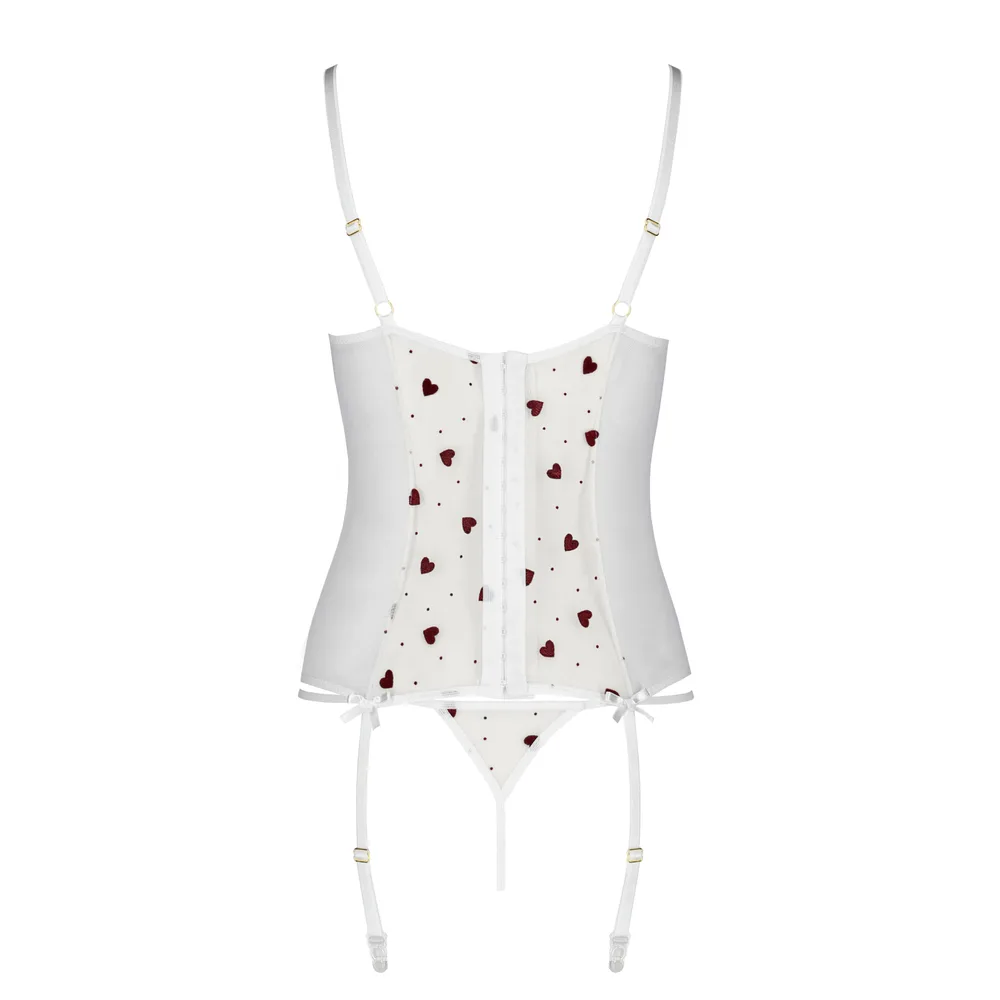 CORSÉ Y TANGA LOVELIA BLANCO PASSION