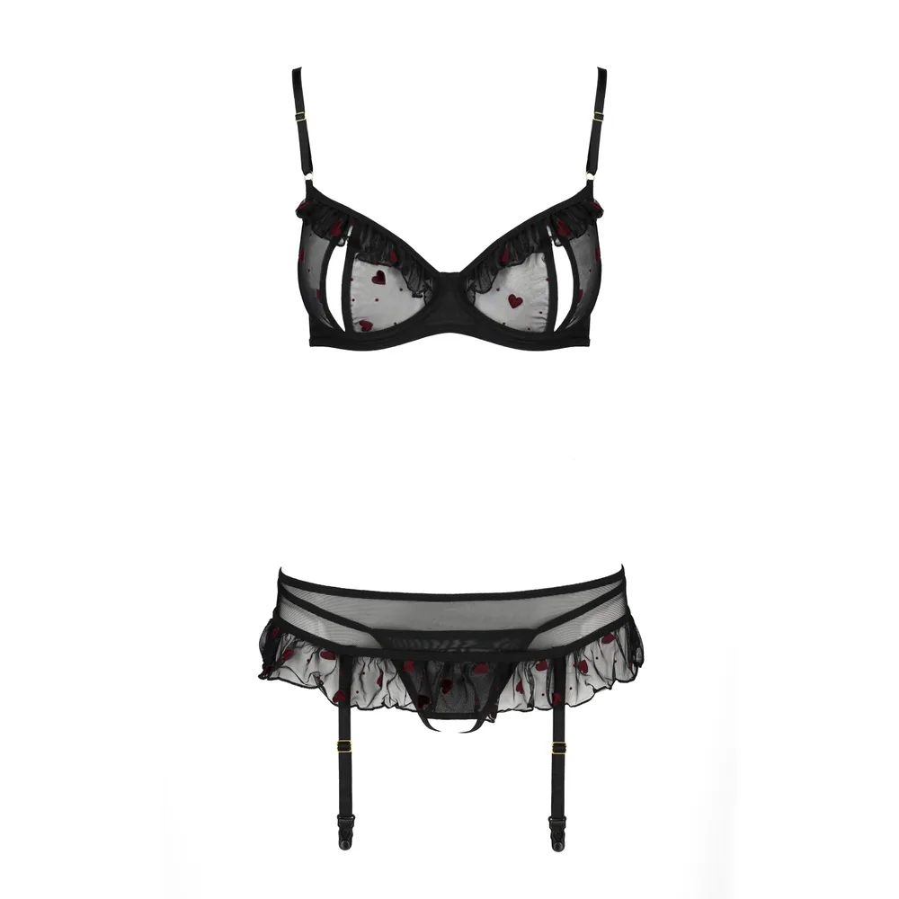 CONJUNTO DE 3 PIEZAS LOVELIA NEGRO PASSION