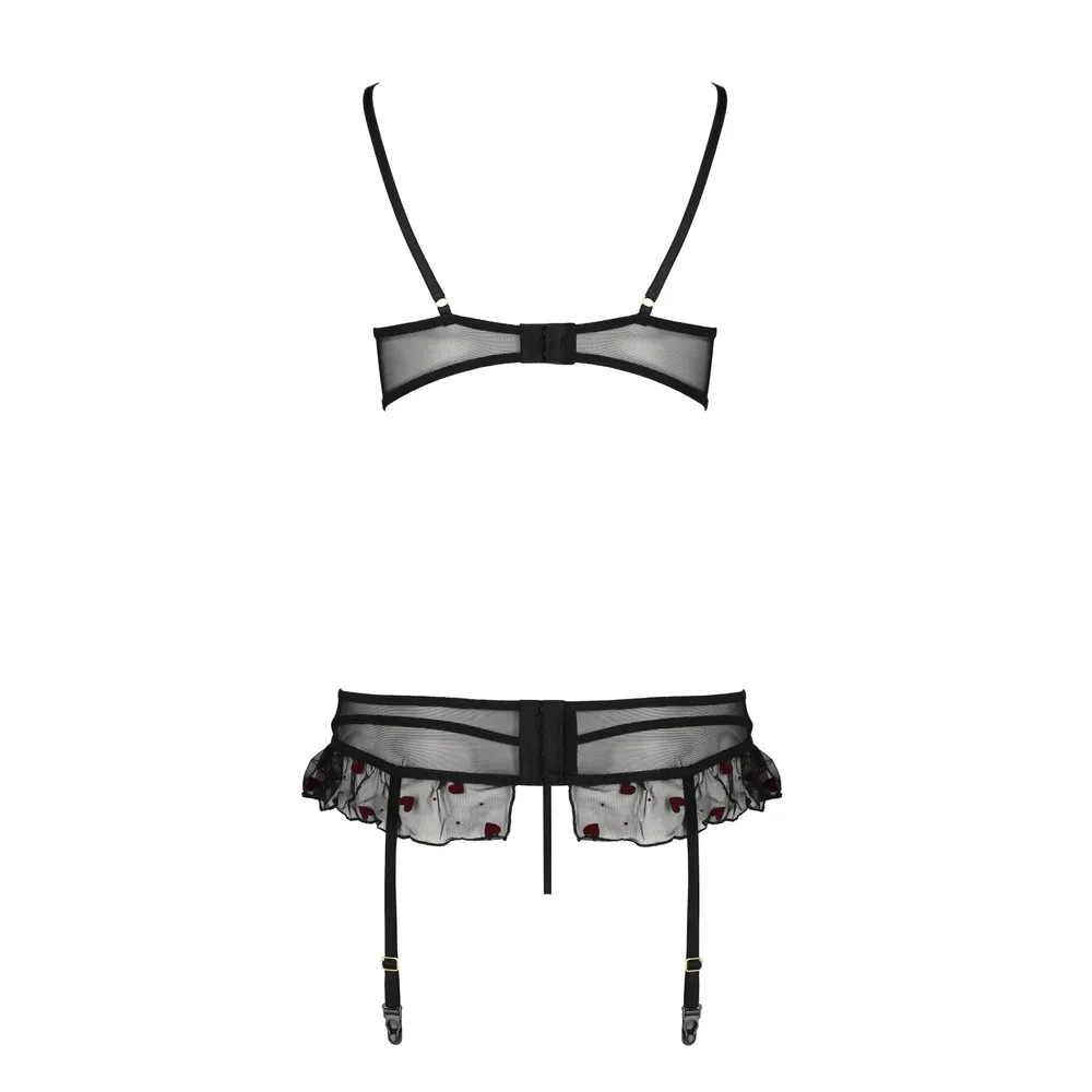 CONJUNTO DE 3 PIEZAS LOVELIA NEGRO PASSION