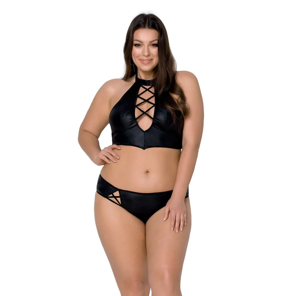 CONJUNTO DE 2 PIEZAS NANCY BIKINI NEGRO TALLA QUEEN PASSION