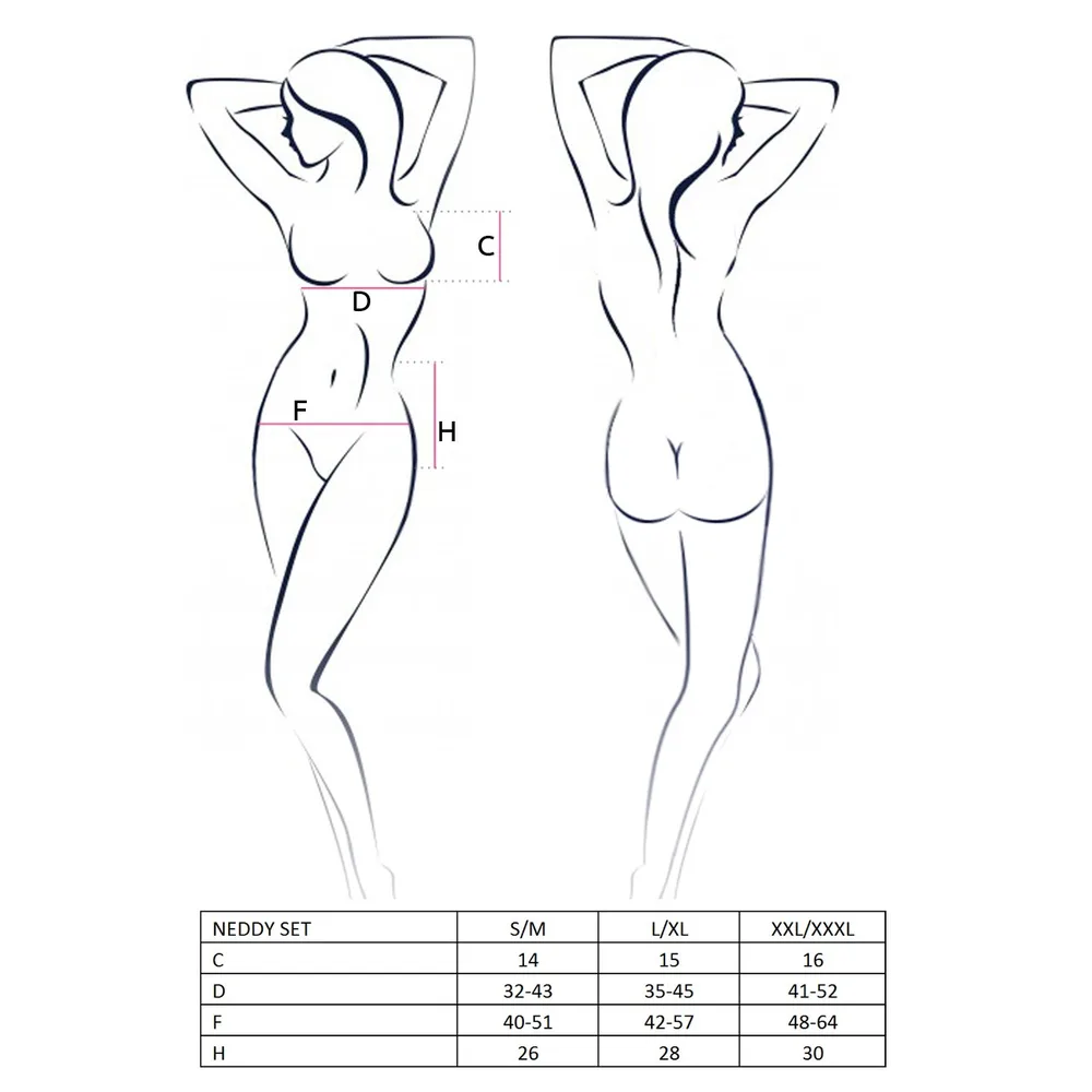 CONJUNTO DE 2 PIEZAS NEDDY NEGRO PASSION