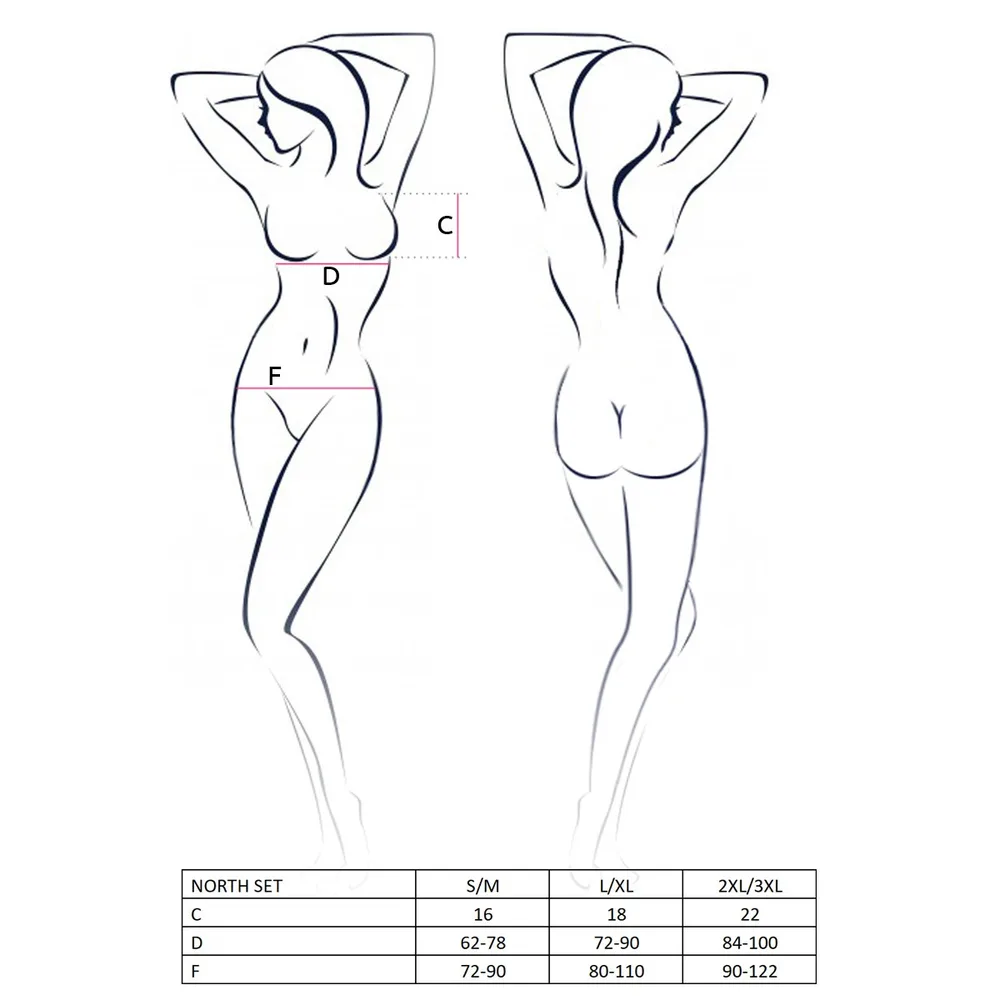 CONJUNTO DE 2 PIEZAS NORTH NEGRO DEVIL COLLECTION PASSION 