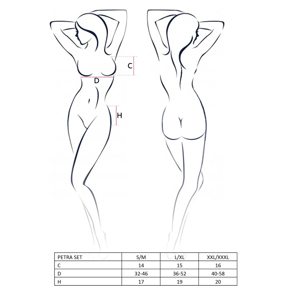 CONJUNTO DE 3 PIEZAS PETRA NEGRO PASSION