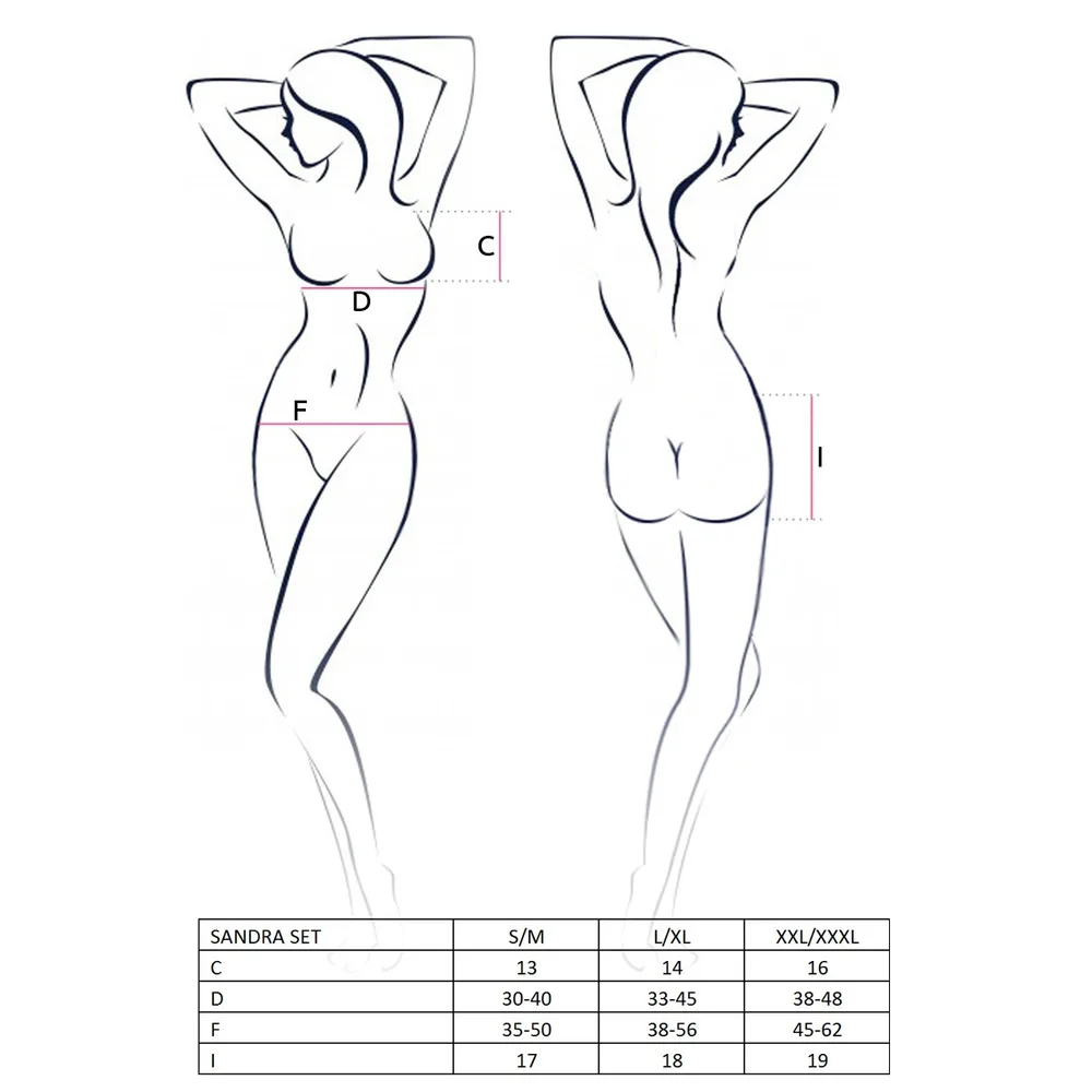 CONJUNTO DE 3 PIEZAS SANDRA ROJO EROTIC LINE PASSION