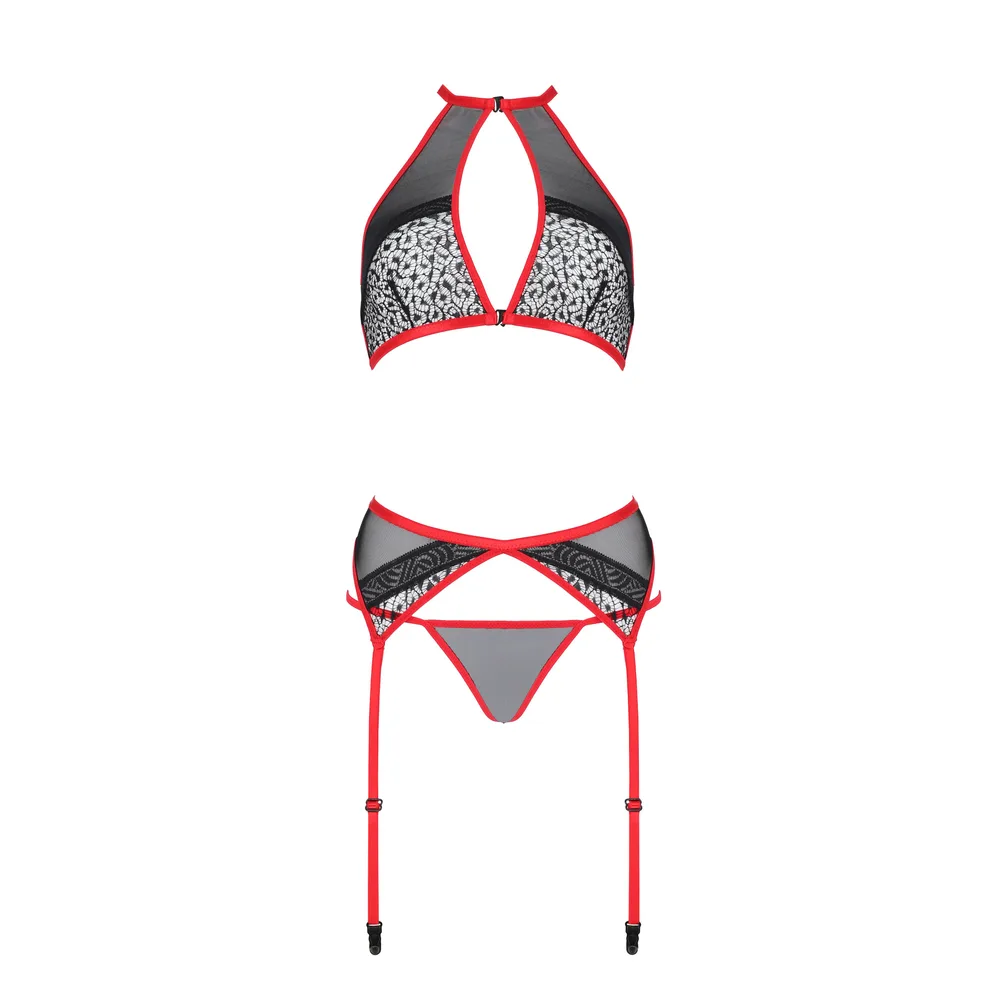 CONJUNTO DE 3 PIEZAS SATARA ROJO EROTIC LINE PASSION