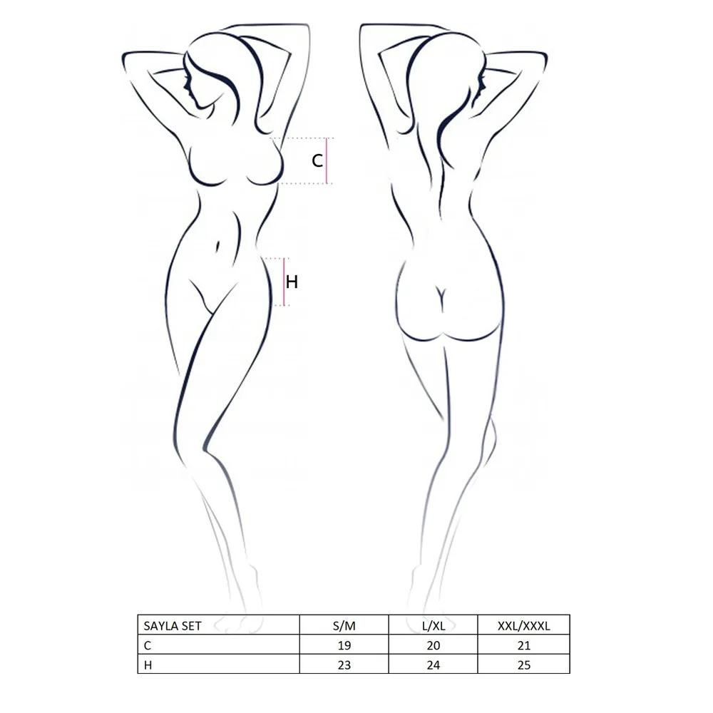 CONJUNTO DE 3 PIEZAS SAYLA NEGRO PASSION