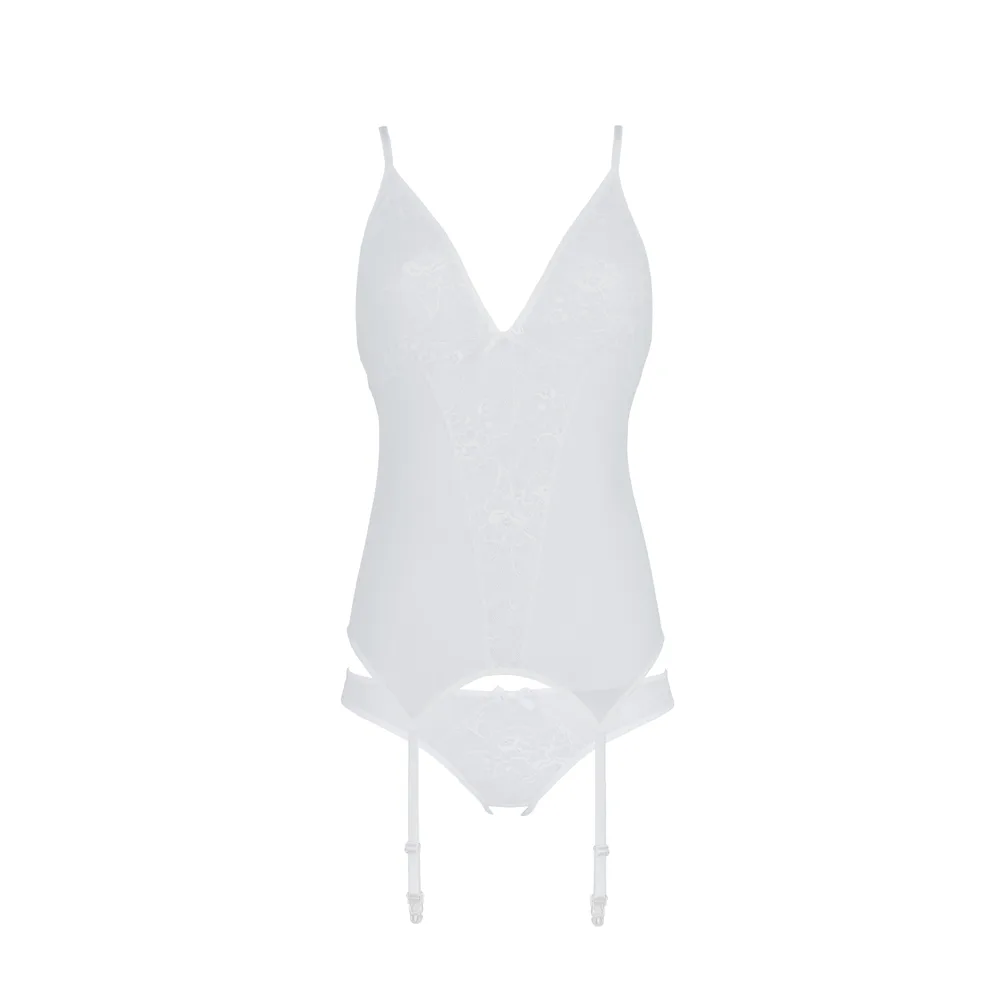 CORSÉ Y TANGA URSULA BLANCO PASSION