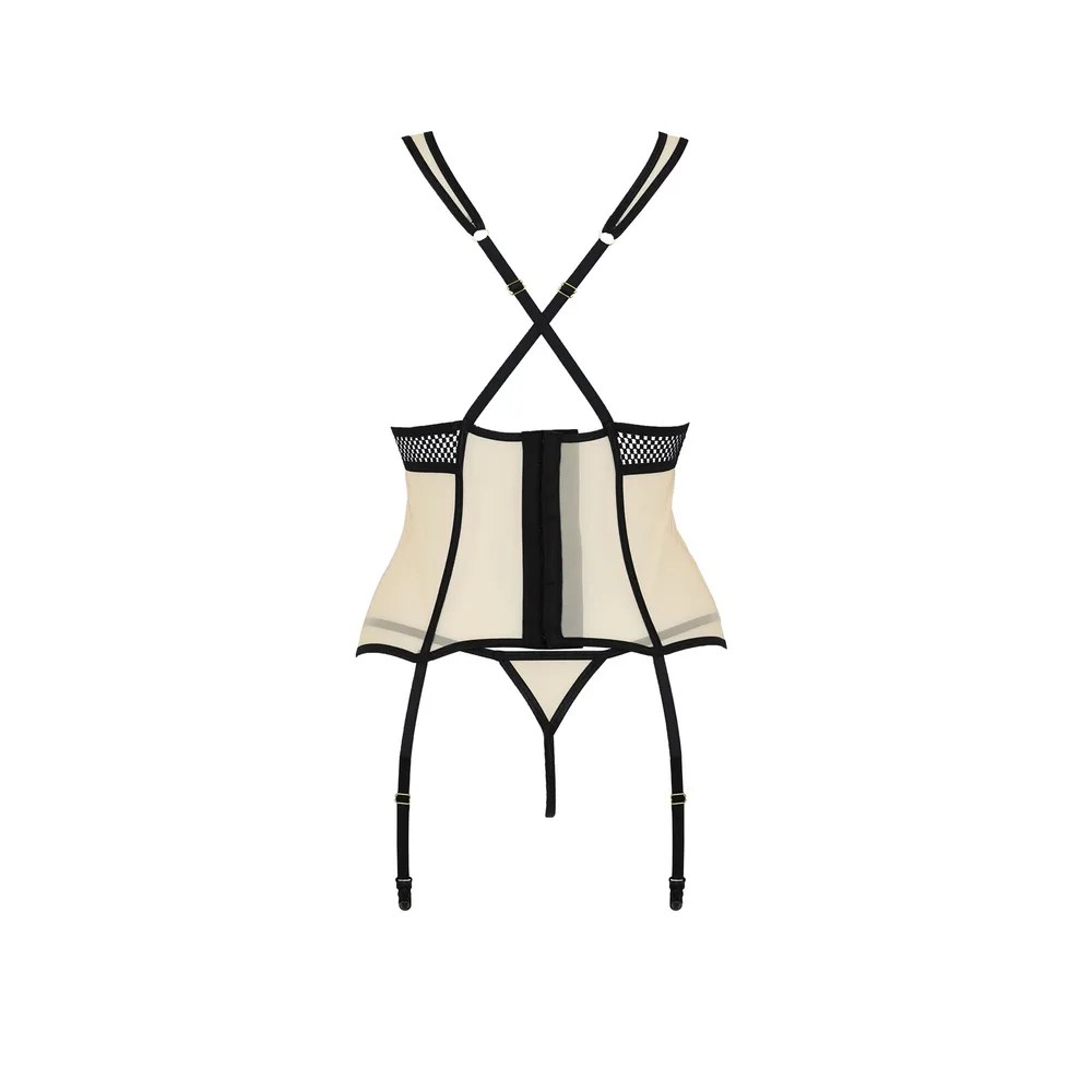 CORSÉ Y TANGA VIENA BEIGE PASSION